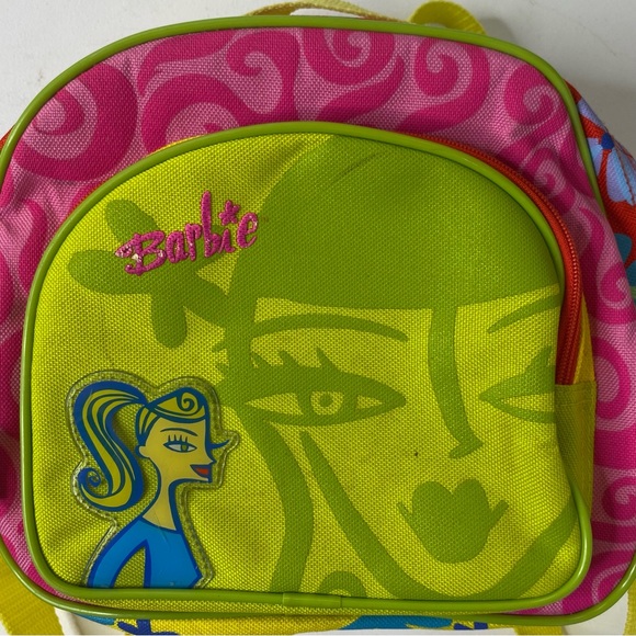 Barbie 2001 Y2k Mini Backpack Pink Green Dolls Toy - Picture 2 of 4